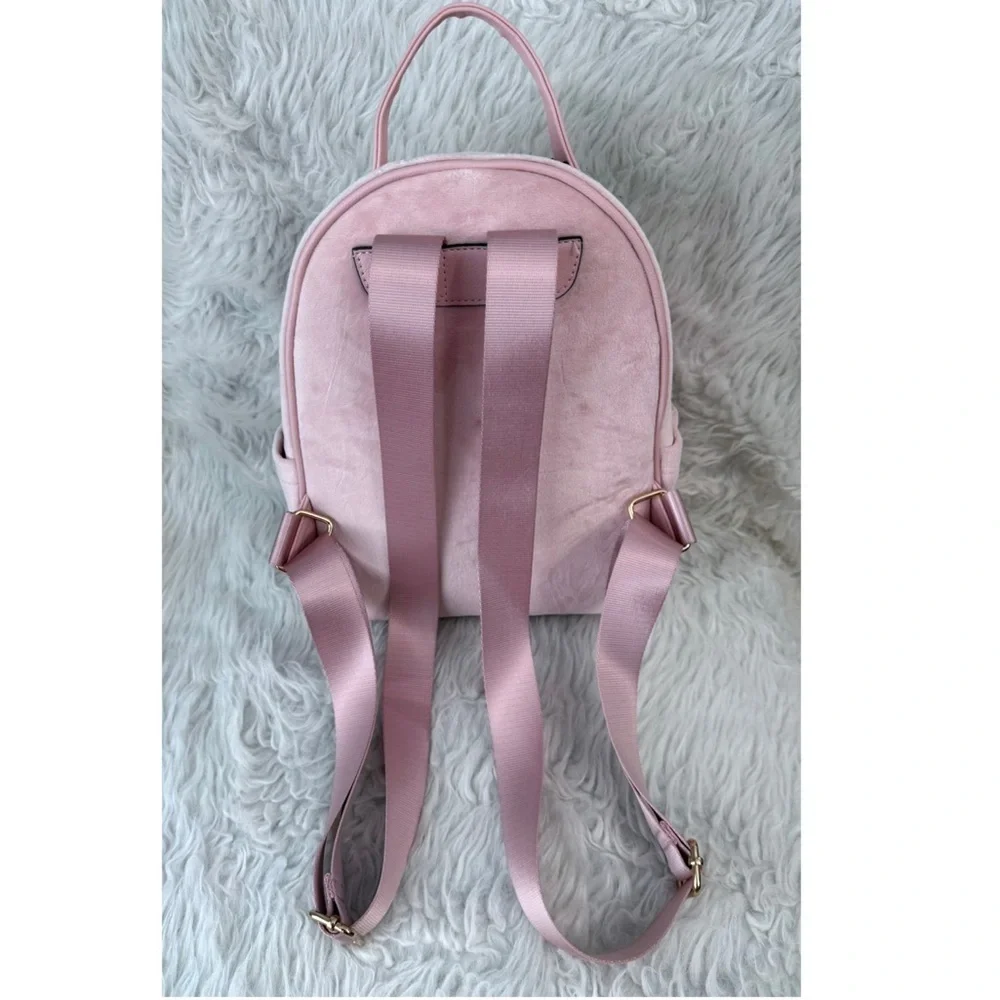 NWT Juicy Couture  Backpack Pink Diamond  Velour  Heritage New $99 School Bag